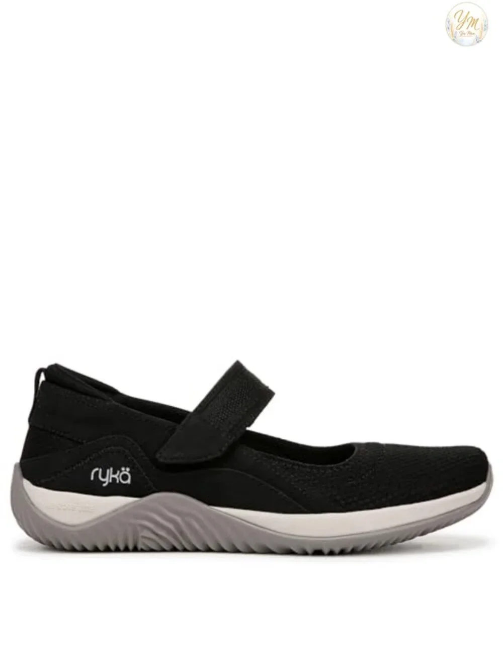 Mary Jane Flats with Hook & Loop Strap, Lightweight Cushioned Walking Shoes